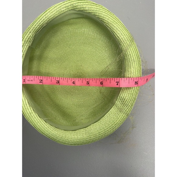 Vintage Union Made Lime Green Hat with Bow /charms Midcentury Fascinator #24‎ - Picture 7 of 7